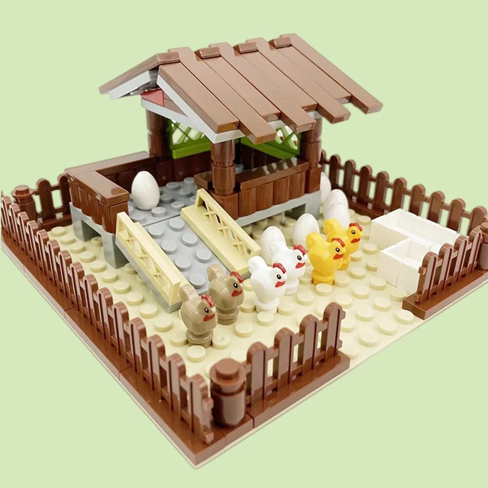 新しいMOCチキンコップモデル組み立てブロック、都市型農場動 - Urban Farming For Kids のレビューと価格