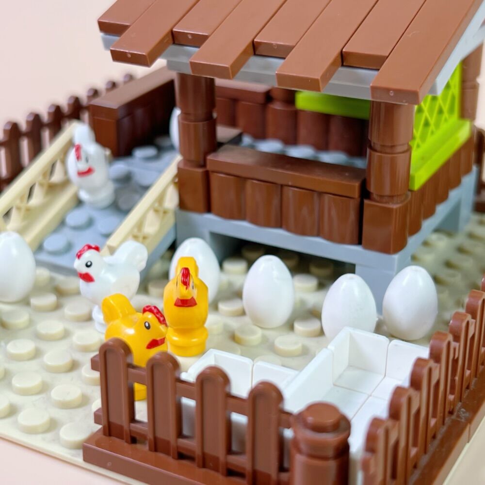 新しいMOCチキンコップモデル組み立てブロック、都市型農場動 - Urban Farming For Kids のレビューと価格
